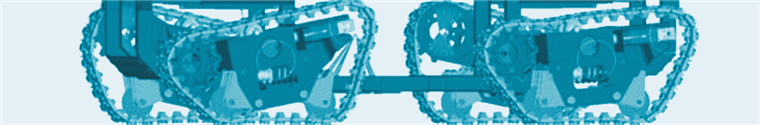 De-identified multi-body dynamics model of tracked running gear